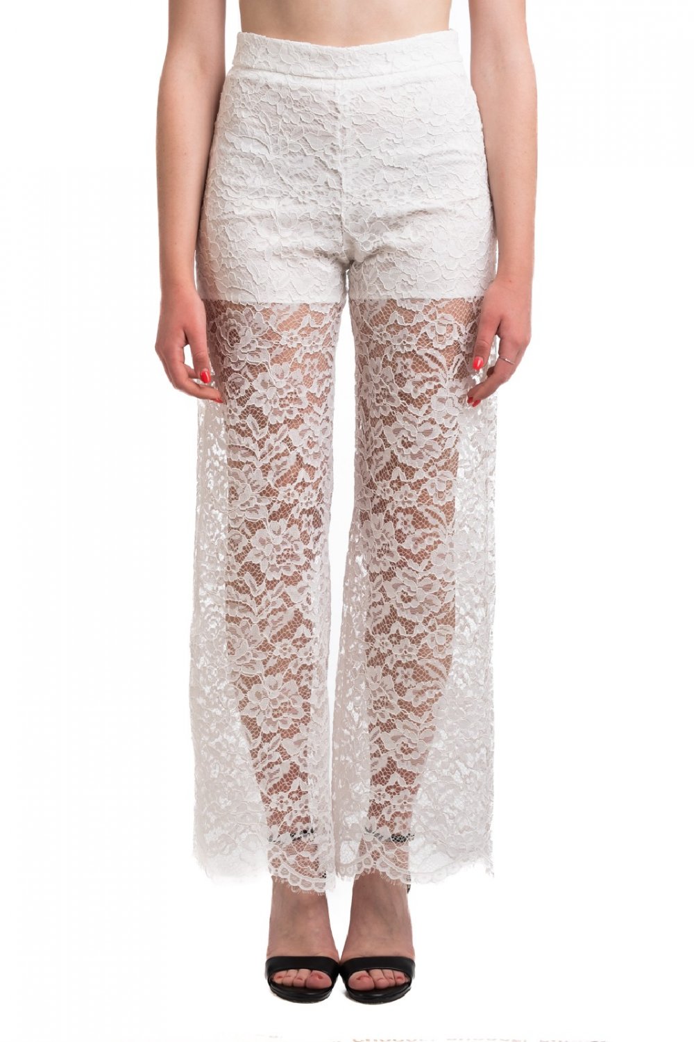 PANTALONE PIZZO BIANCO DONNA IMPERIAL P3T1DRT - Choose Fashion Store