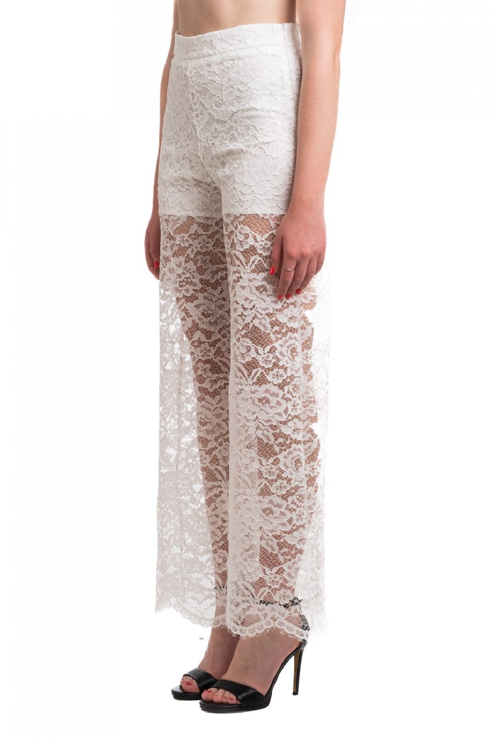 PANTALONE PIZZO BIANCO DONNA IMPERIAL P3T1DRT - Choose Fashion Store