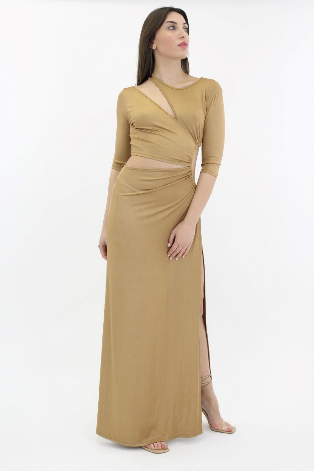 ABITO CUT OUT BRONZO DONNA KONTATTO M1407 Choose Fashion Store