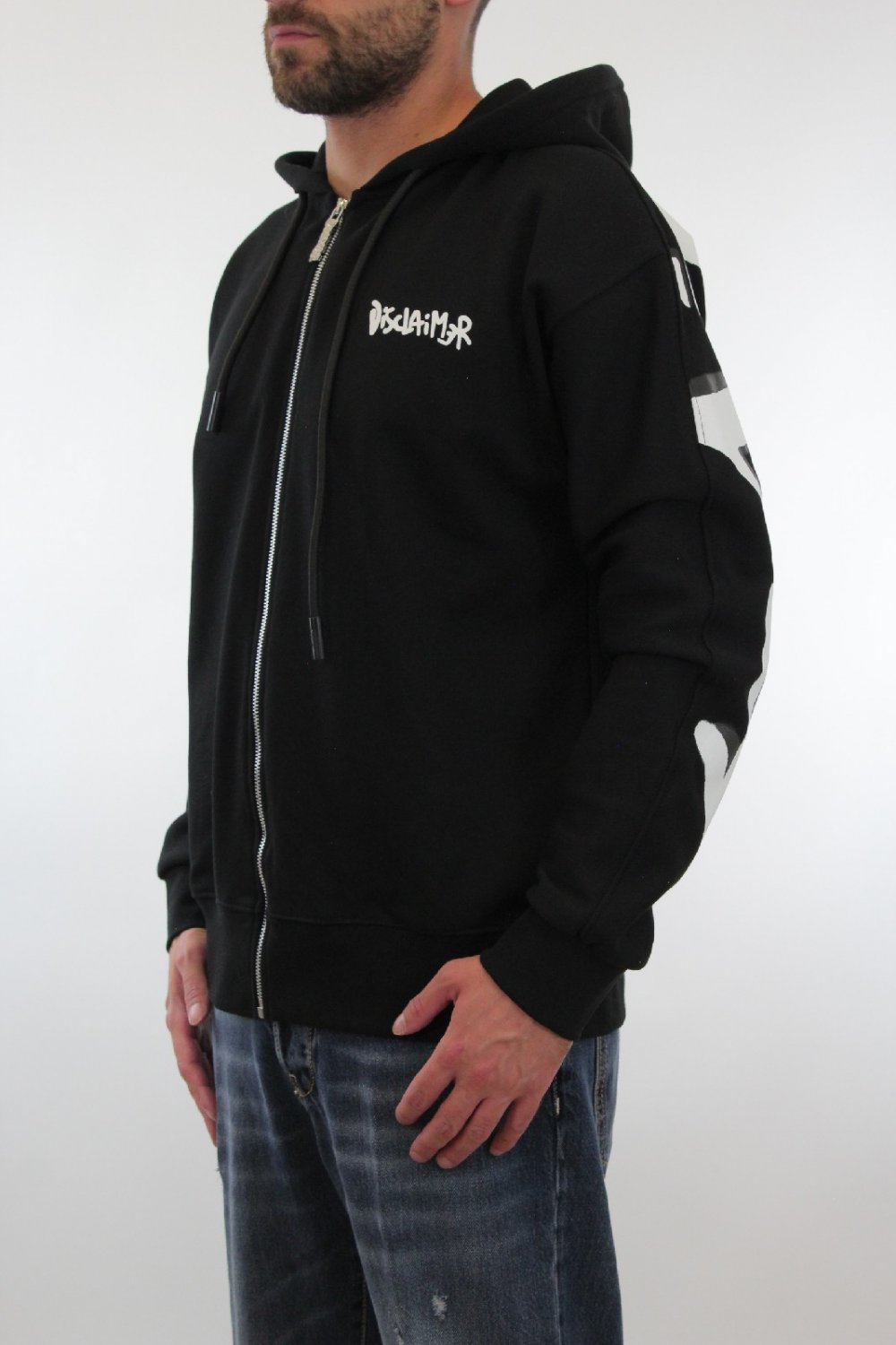 Dharma Symbolic Felpa Uomo Con Cappuccio – Nero, Taglia XXXL, 80% Cotone 20% Poliestere, Certificata Öko-Tex 100