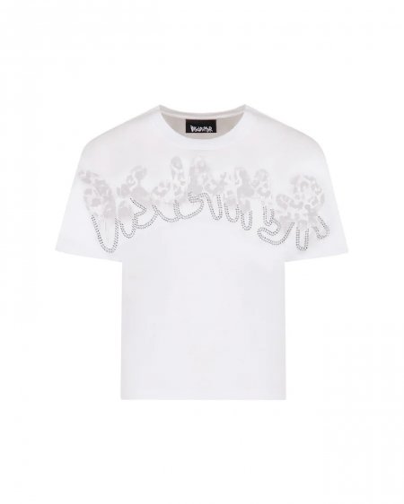 T-SHIRT CON RICAMO NERA DONNA GAELLE PARIS GBDM20362