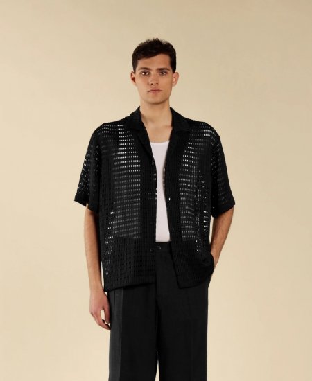 CAMICIA MEZZA MANICA FANTASIA COLLO BOWLING  UOMO I'M BRIAN CA3302