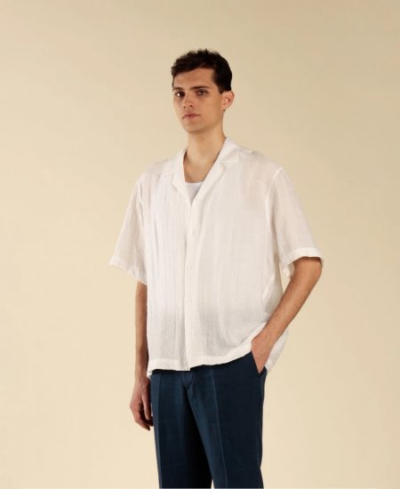 POLO CAMICIA MEZZA MANICA IN MISTO LINO  UOMO I'M BRIAN CA3306