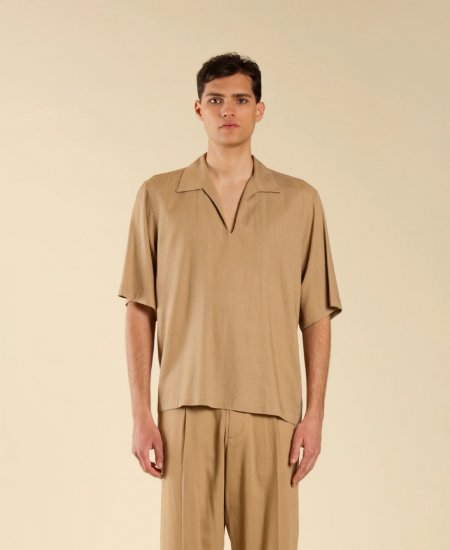CAMICIA LINO NERO UOMO I'M BRIAN CA2114