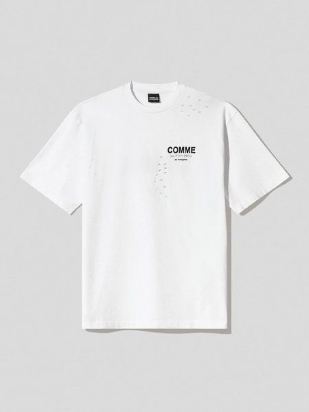 T-SHIRT IN JERSEY CON ETICHETTA SUL DAVANTI UOMO COMME DES FUCKDOWN CFABM01526