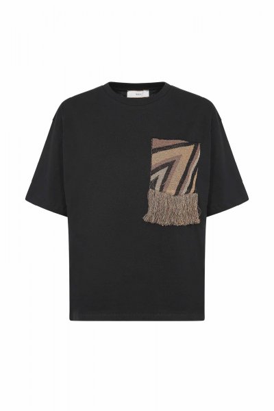 T-SHIRT IN BIELASTICO MANICA LUNGA CON ETICHETTA RICAMATA DONNA COMME DES FUCKDOWN CFABW01366