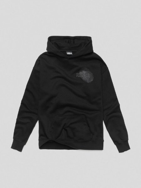 FELPA CAPPUCCIO CON STAMPA FLOCK SUL DAVANTI E RETRO UOMO COMME DES FUCKDOWN CFABM01737