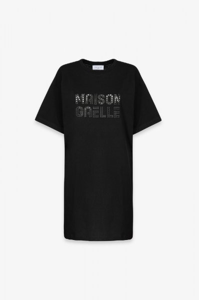 ABITO PARICOLLO MEZZA MANICA IN JERSEY CON DETTAGLIO AL FONDO CON BALZA IN PIZZO DONNA GAELLE PARIS GAABW09344