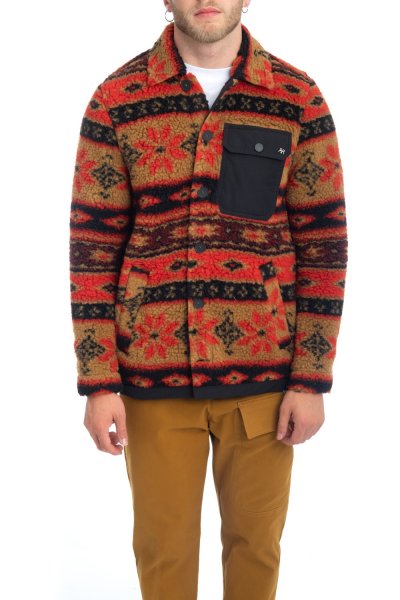 GIACCA IN SHERPA ROSSA CHECK UOMO COLUMBIA 1866565
