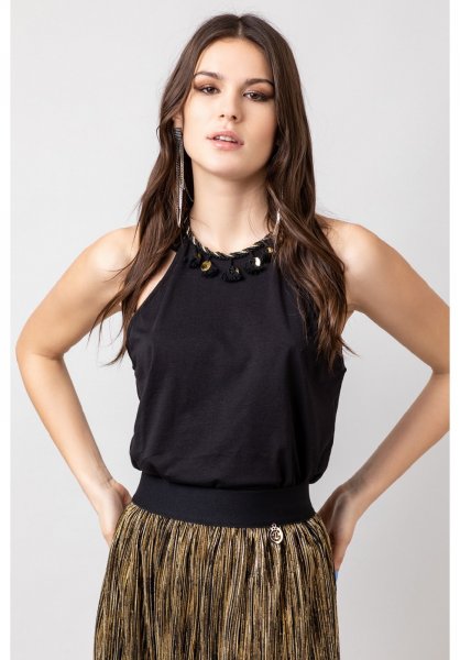 BLUSA MANICHE AMPIE BIANCA DONNA AKEP CMKD01131