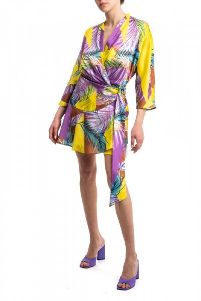 ABITO FANTASIA GIALLO/VIOLA DONNA IMPERIAL ACIPDUN - Choose Fashion Store
