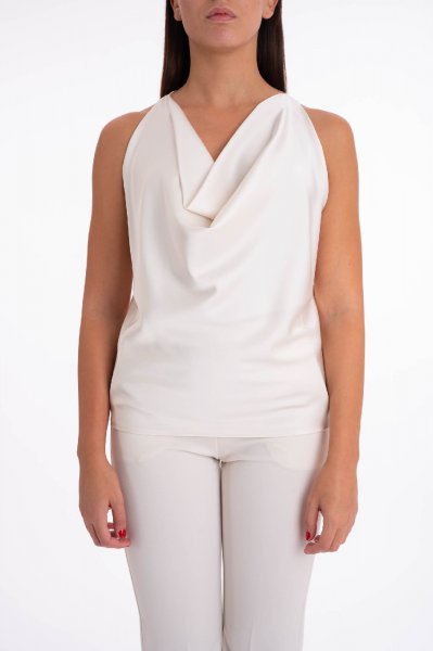 BLUSA SMANICATA CHIFFON BIANCO DONNA GAELLE PARIS GBDM17501