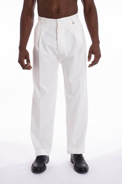 PANTALONE CON FIBBIETTE BIANCO UOMO I'M BRIAN PA2495