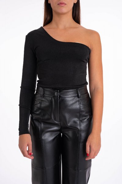 BLUSA RASO LOGO STRASS NERO DONNA GAELLE PARIS GBDP16030