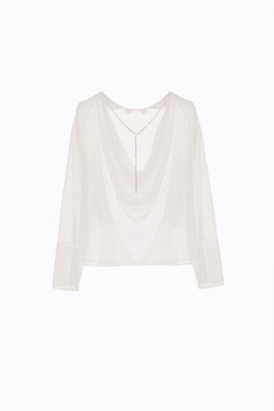BLUSA CHIFFON NERO DONNA GAELLE PARIS GBDM17501