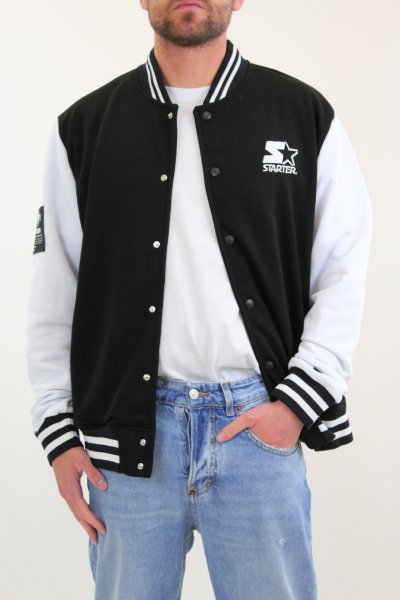VARSITY JACKET IN FELPA MARRONE UOMO STARTER 73874USTA