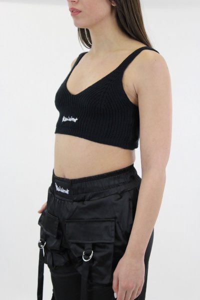 BLUSA RASO LOGO STRASS NERO DONNA GAELLE PARIS GBDP16030