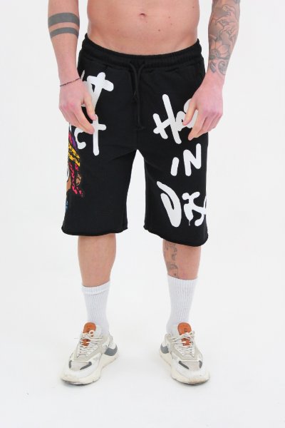 BERMUDA IN FELPA NERO UOMO DISCLAIMER 23EDS53405