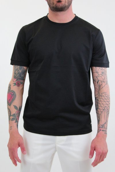 T-SHIRT IN JERSEY NERA UOMO DISCLAIMER 23IDS53793
