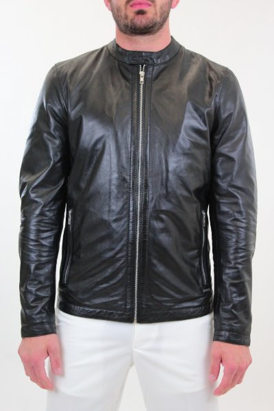 BIKER IN VERA PELLE TABACCO UOMO MARKUP MK494025