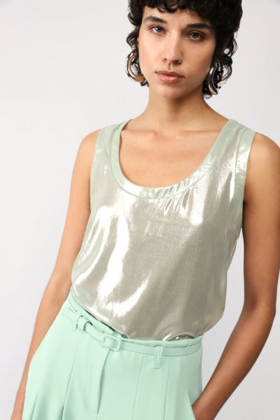 TOP TULLE VERDE DONNA VICBEE 6278