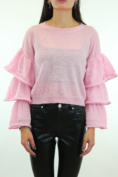 TOP IN MAGLIA NERO DONNA AKEP MGKD03081