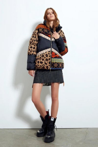 BOMBER IN MAGLIA JACQUARD PATTERN SOLE MULTICOLOR DONNA AKEP GBKD01047
