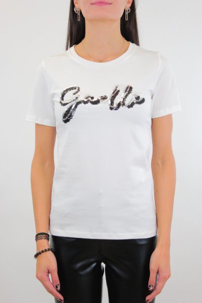 T-SHIRT RICAMO NERA DONNA AKEP TSKD03221