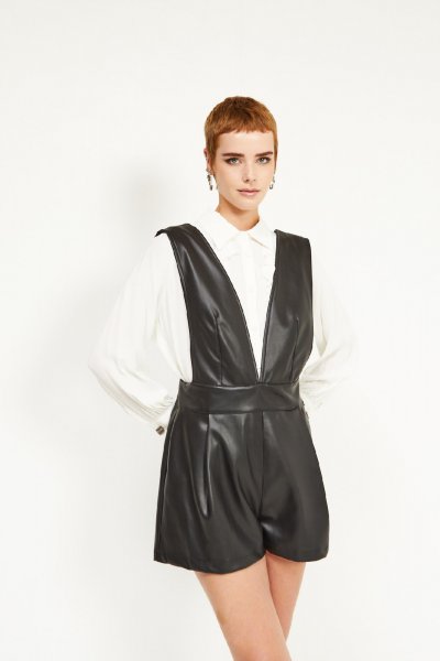 ABITO FELPA OVER CAPPUCCIO CON INSERTO IN MAGLIA NERO DONNA GAELLE PARIS GBDP18999