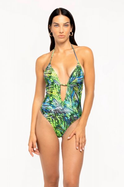 BIKINI TOP E SLIP BRASIL.GREEN LEOP DONNA 4 GIVENESS FGBW1495