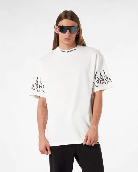 T-SHIRT BIANCO UOMO COMME DES FUCKDOWN CFABM00005