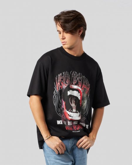 T-SHIRT NERA UOMO DISCLAIMER 23EDS53499