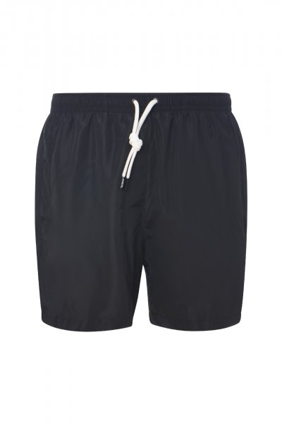 BLACK SWIMWEAR WITH ALL OVER "VOS HEARTS" AND WHITE LOGO UOMO VISION OF SUPER VS01099